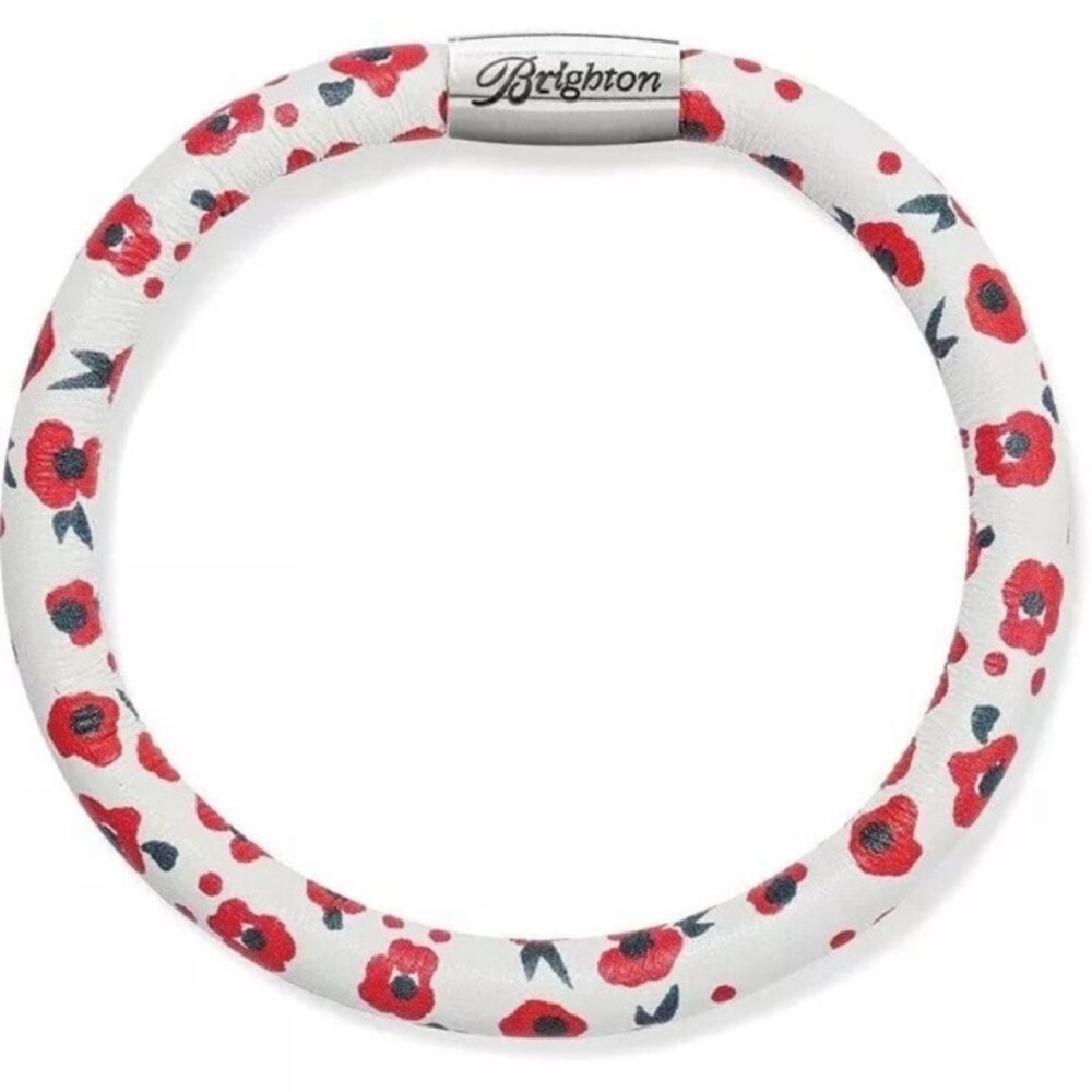 Brighton NWT “Field of Poppies” Leather Bracelet - Picture 2 of 4